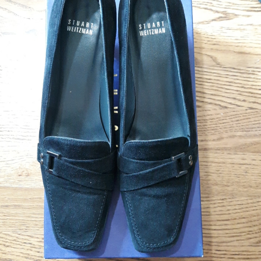 Stuart weitzman black suede shoes